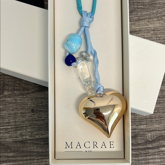 Macrae & Co | Heart Bag Charm w/ Clear Fish 🐟 🤍 - Picture 6 of 6
